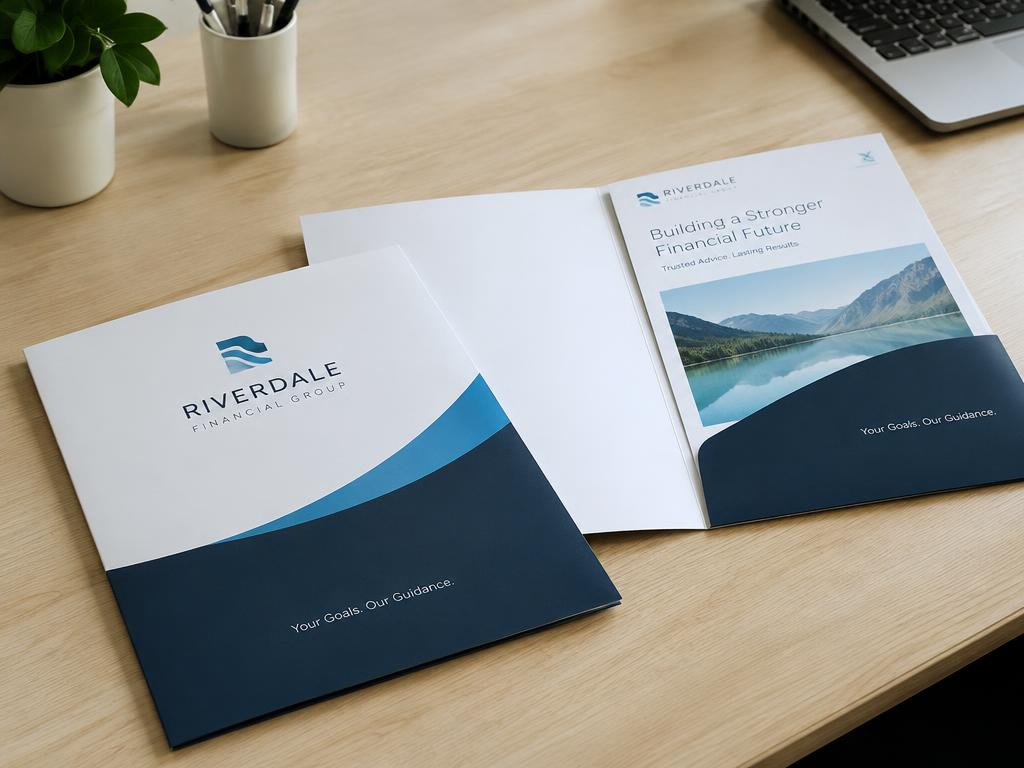 Pasta personalizada com bolsa interna segurando documentos